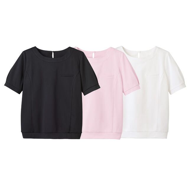 HANECTONE パフ袖オーバーブラウスT(新トリコット) WP328