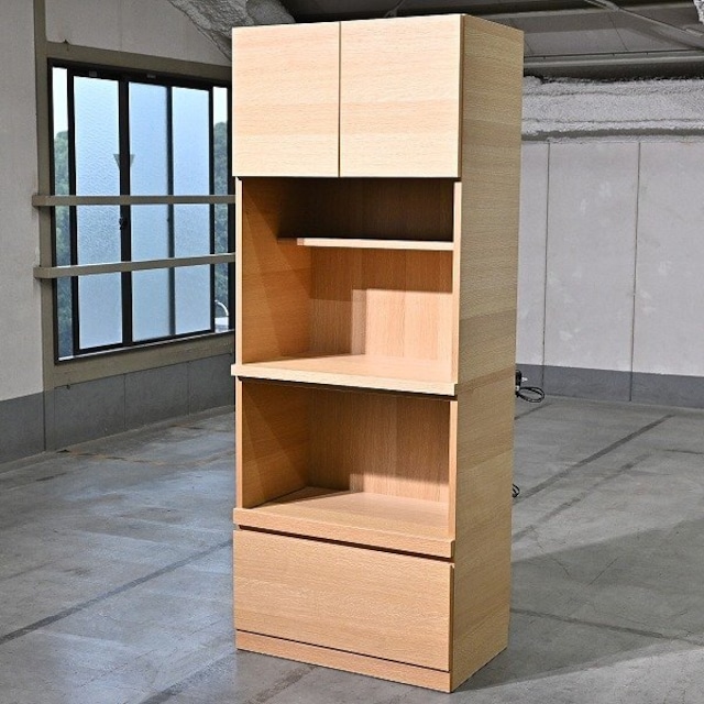 展示品 大雪木工 23万「VIRA」オープンキッチンボード オーク材 ナチュラル 北欧スタイル デスク 作業台 ダイニング【中古家具/中古インテリア/USED家具ユーズド家具/リサイクル】
