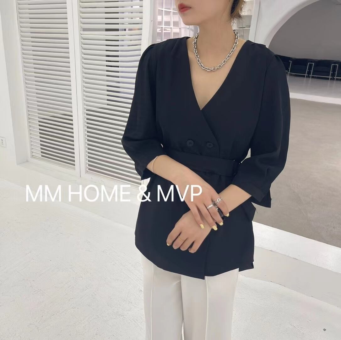 ノーカラー　ダブルジャケット　AJ42441-2022