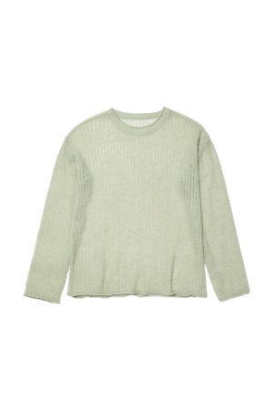 [DEINET] DEINET SHEER KNIT TOP IN GREY 正規品 韓国ブランド 韓国通販 韓国代行 韓国ファッション デイネット ダイニット 日本 店舗