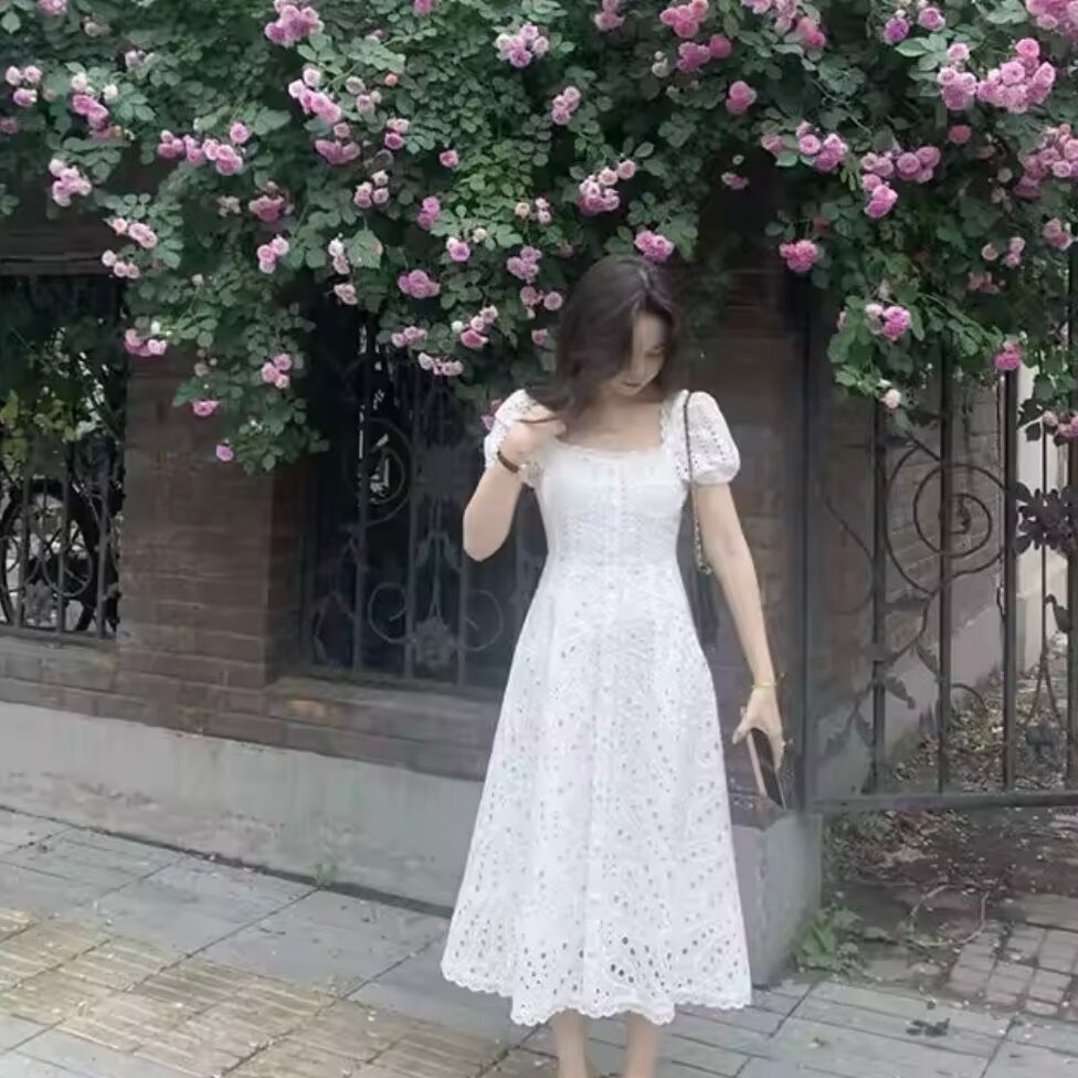 フレンチシックスクエアネックワンピース