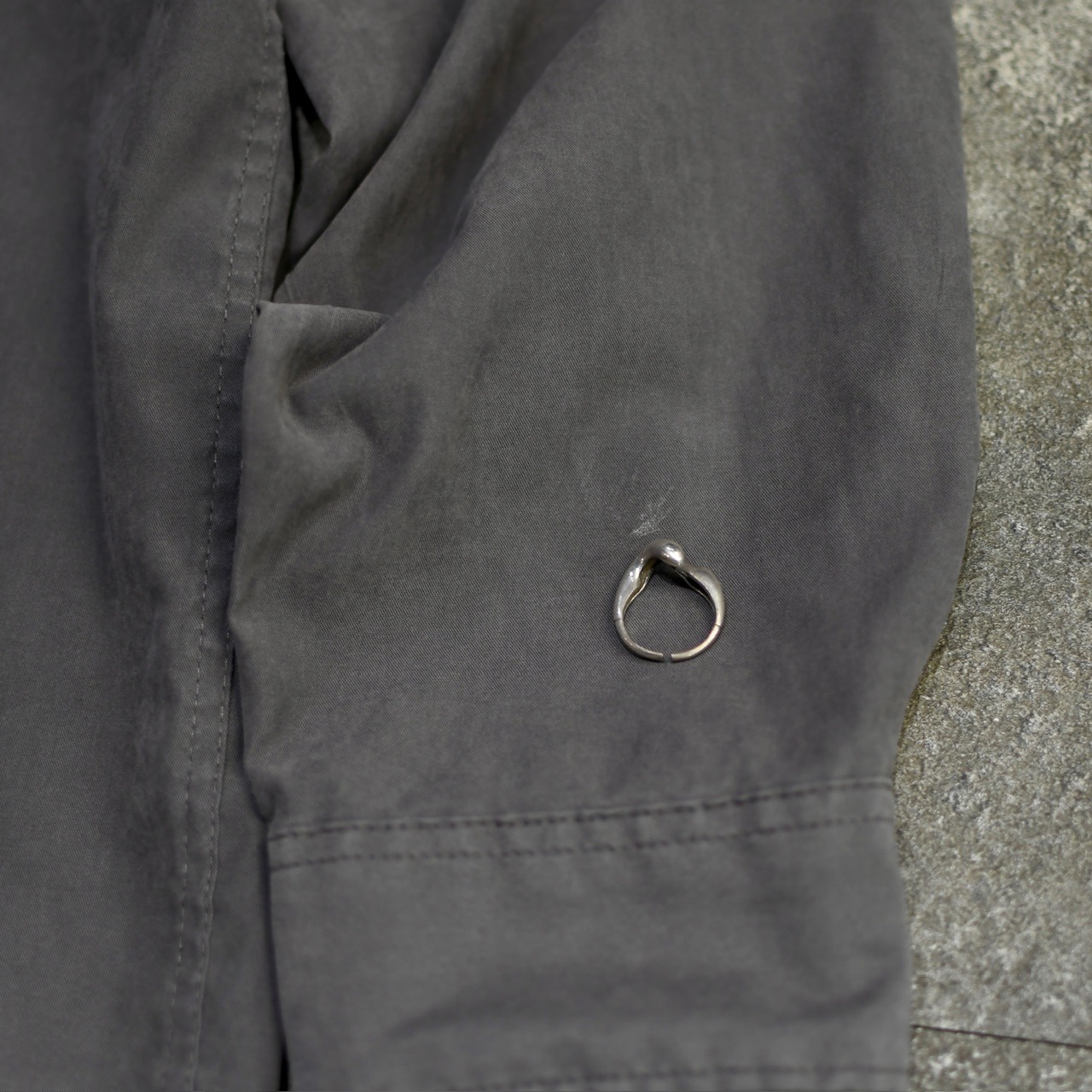 BRANDINI charcoal gray smooth cloth shirt