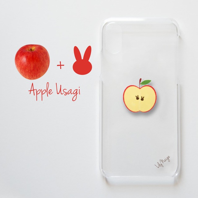 ライムうさぎスマホケース　ライムとウサギさんのケース