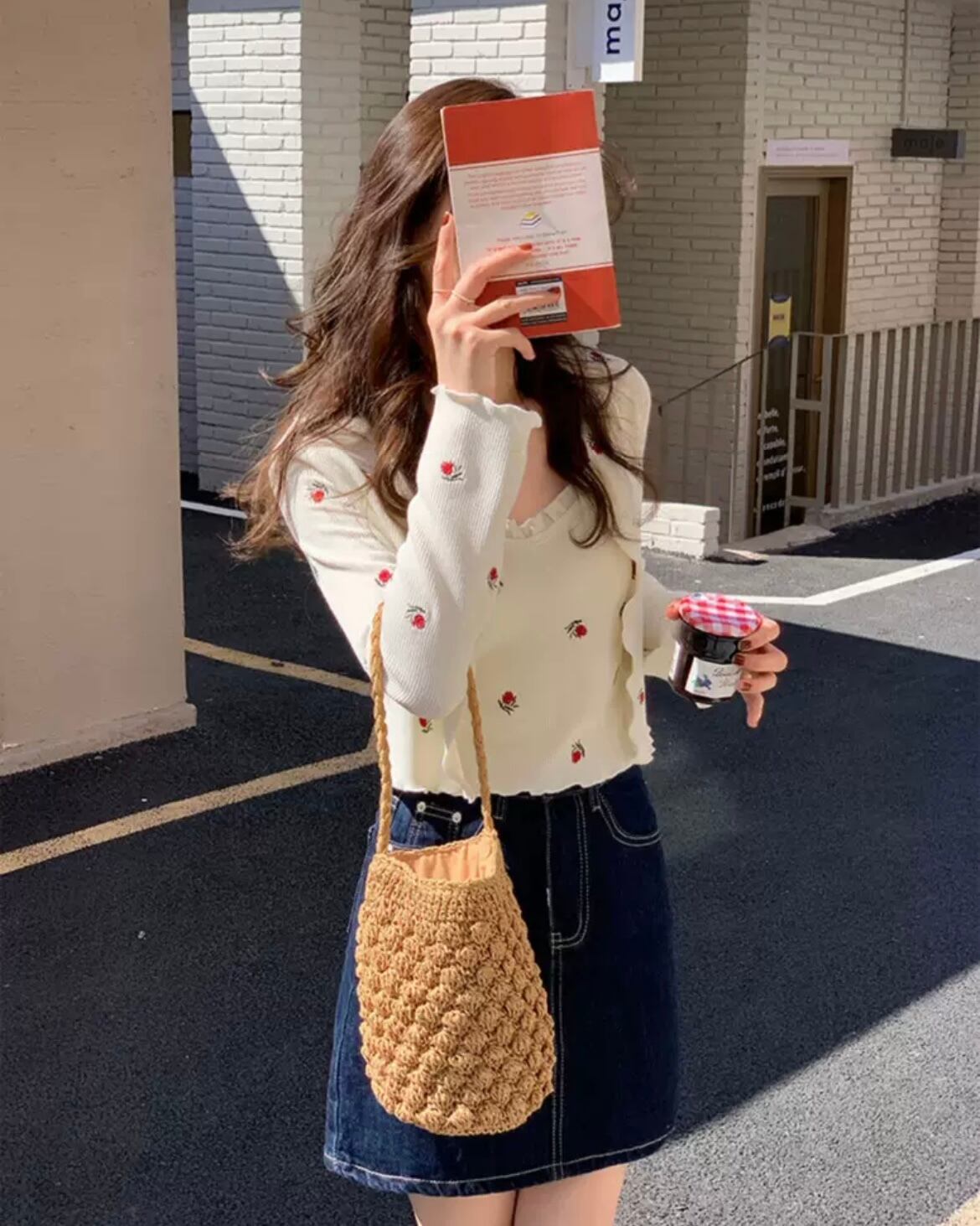 【みかん】ungrid ベロア刺繍デザインキャミ ベロア刺繍デザインキャミ[品番：MKSW0062337]｜Ungrid（アン