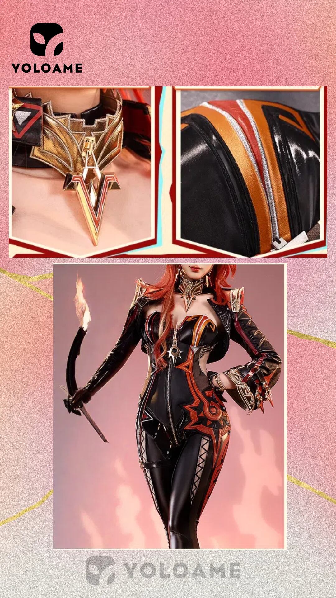 原神 マーヴィカ コスプレ 漫骨 ウィッグ 三分妄想 Sサイズ 三分妄想 原神 コスプレ マーヴィカ 炎神 衣装 ※ウィッグ 靴 武器 追加