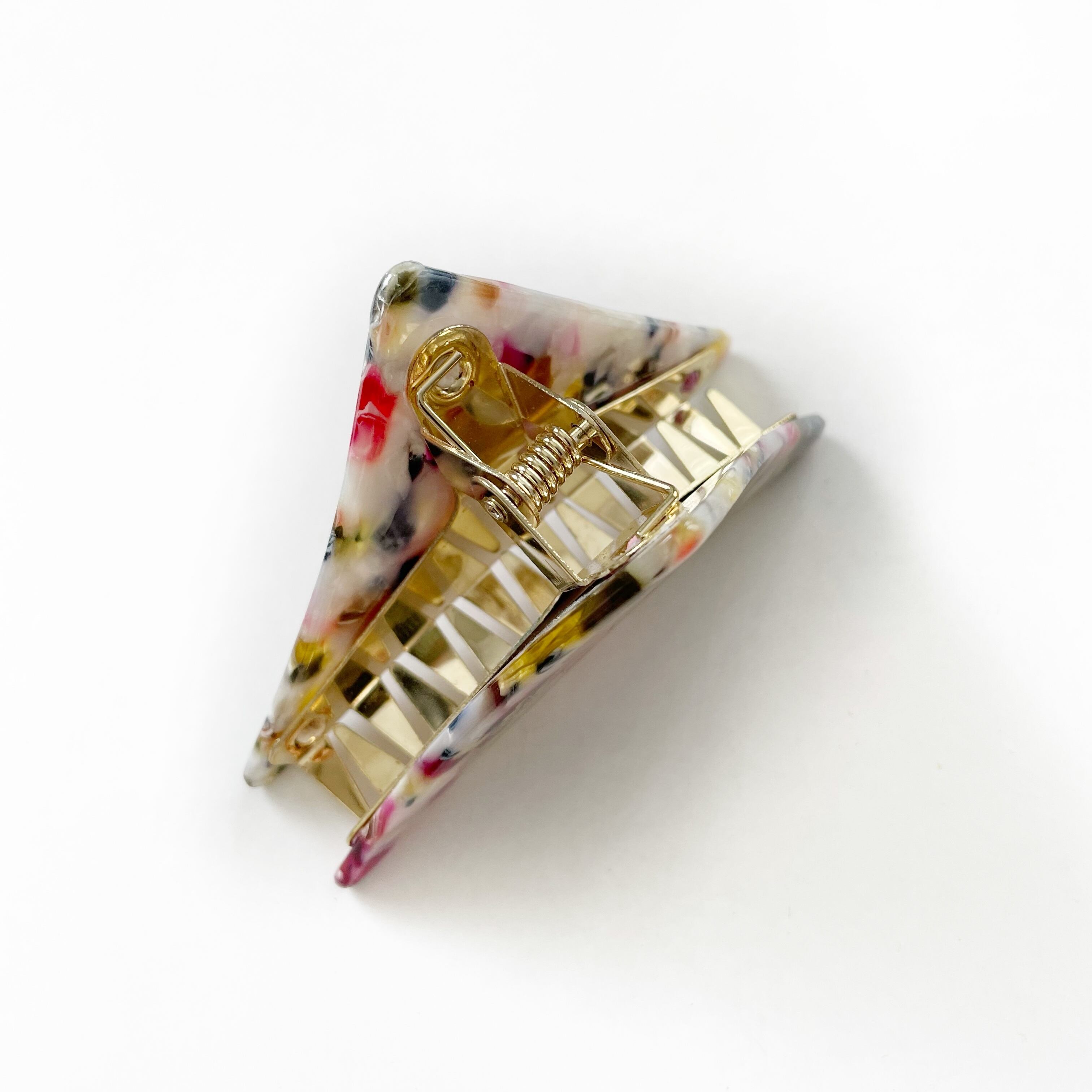 押し花 三角バレッタ