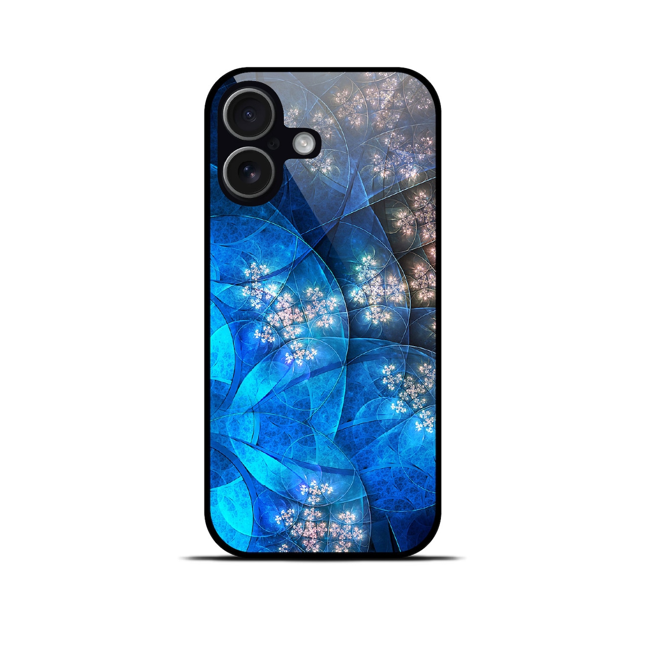 丙夜 - 和風 角丸型 強化ガラスiPhoneケース