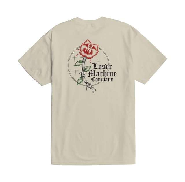 LOSER MACHIME " CONCRETE ROSE STOCK T-SHIRT " Natural