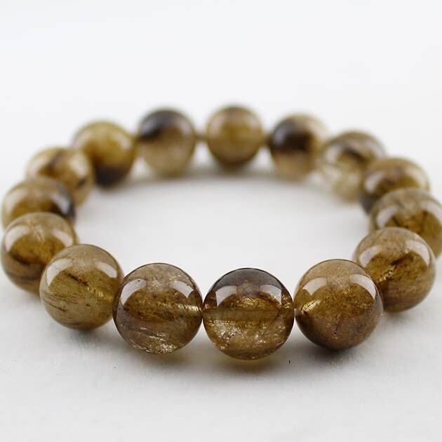 プラチナルチルクォーツ ブレスレット 14mm  おまかせ便 211-4561