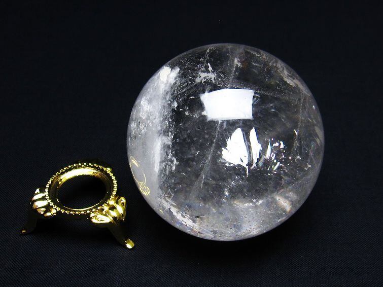 水晶 丸玉 56mm 水晶玉 スフィア 一点物 151-6108 | Pay ID