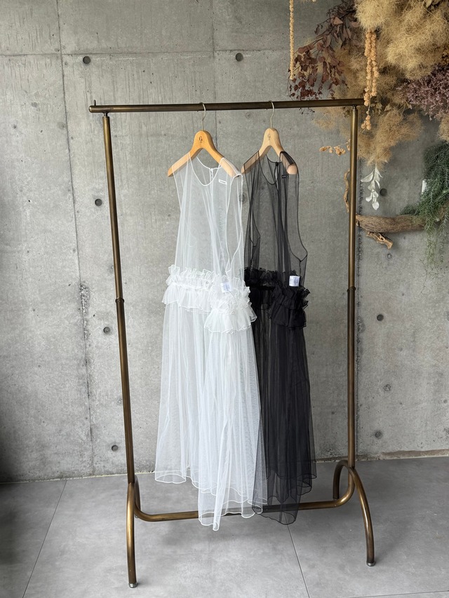 (select)チュールフリルワンピース