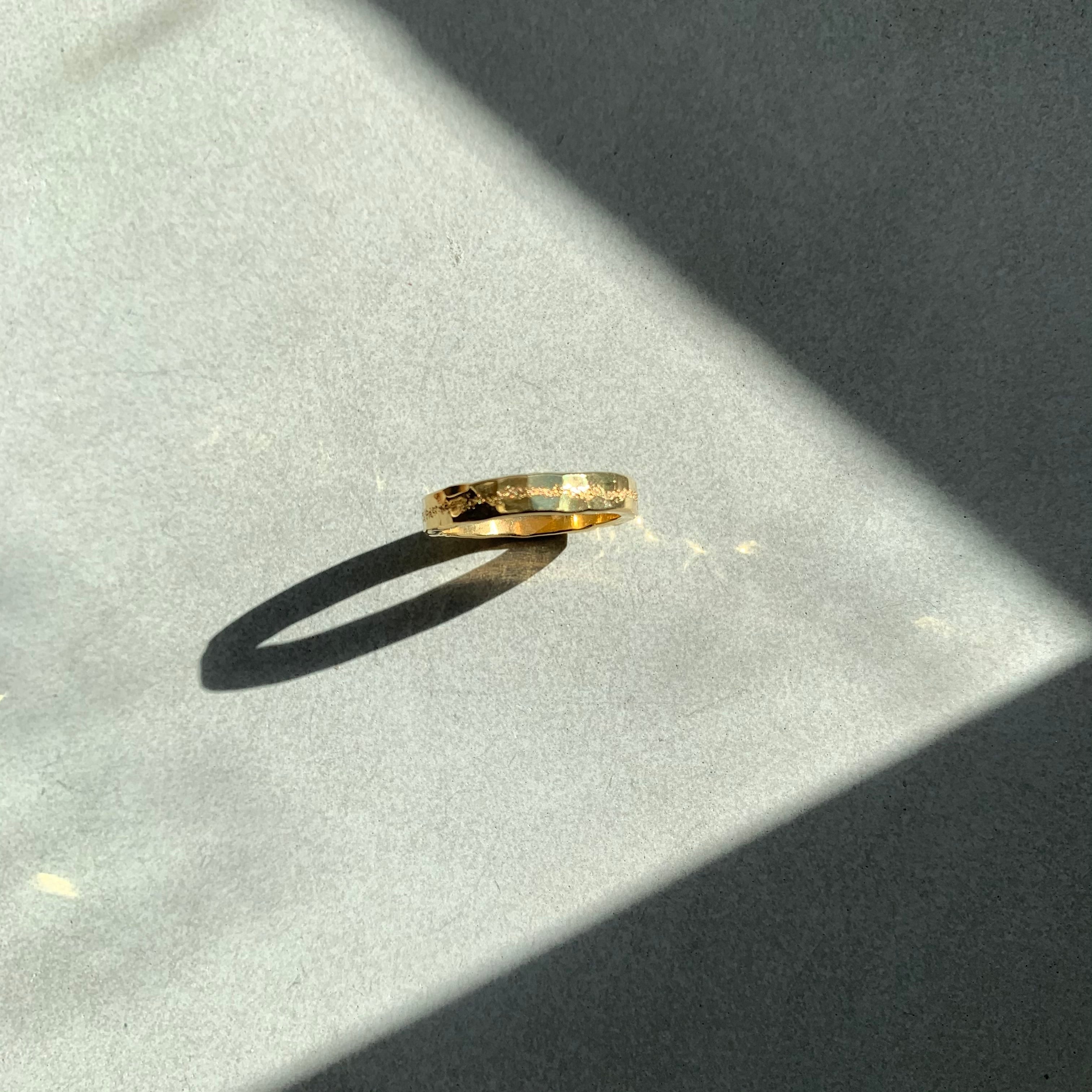 〈Brass〉HE center line ring / 3mm