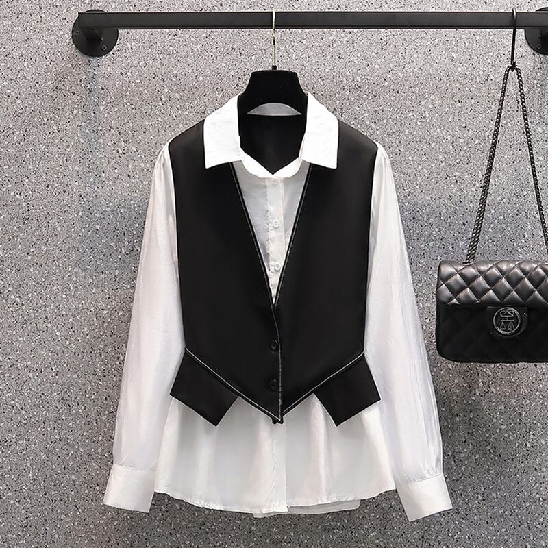 サブカル 服 地雷系 通販 スーツ セットアップ ツーピース フェイクツーピースシャツ パンツ 上下セット 大人きれいめ カジュアル 大人ゴシック