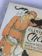 クリニークシェロン　キャンパスアートプリント　ウォールデコ　獣医さんの広告　レプリカ広告　12pseh1