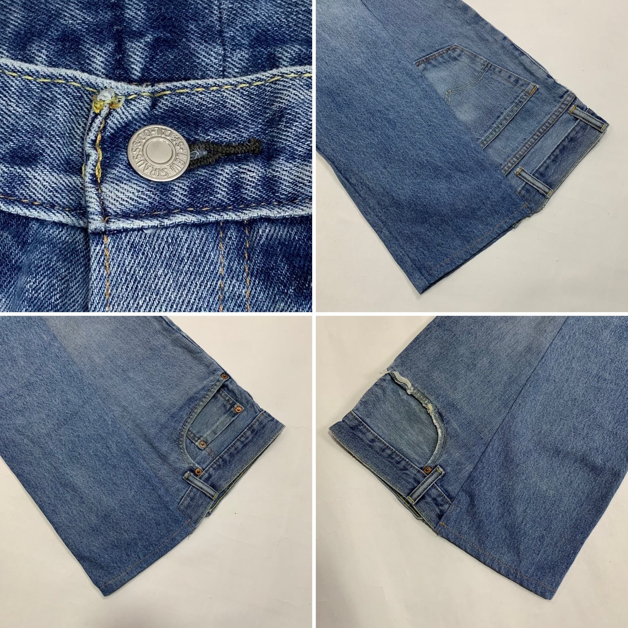 8308 リメイクデニム 再構築デニム フレアパンツ ベルボトム バギー  