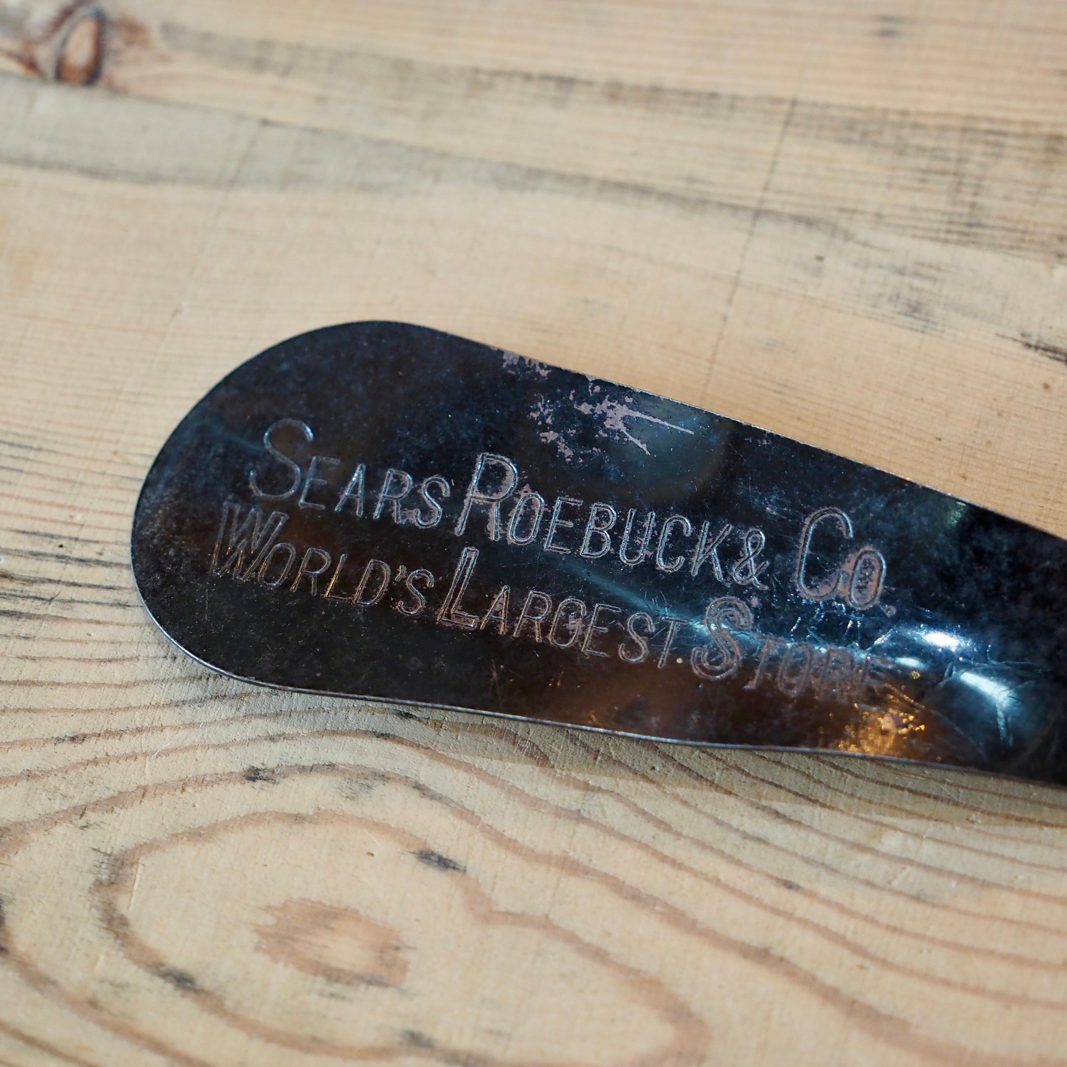 30s SEARS 黒ラッカーシューホーン ヴィンテージ アンティーク SEARS ROEBUCK&Co Black Shoe Horn 30's 40's ヴィンテージ