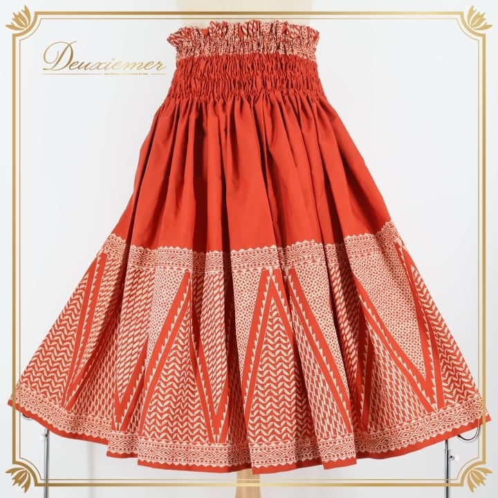 日本製 フラダンス衣装】レッド EKOLU EHIKU 上下セット 赤 白 花 日本