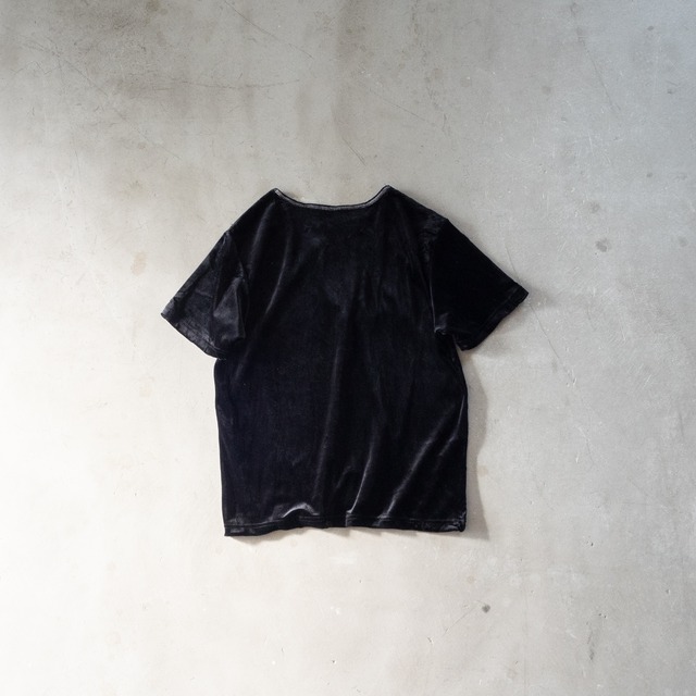 unknown used Velveteen short-sleeve pullover