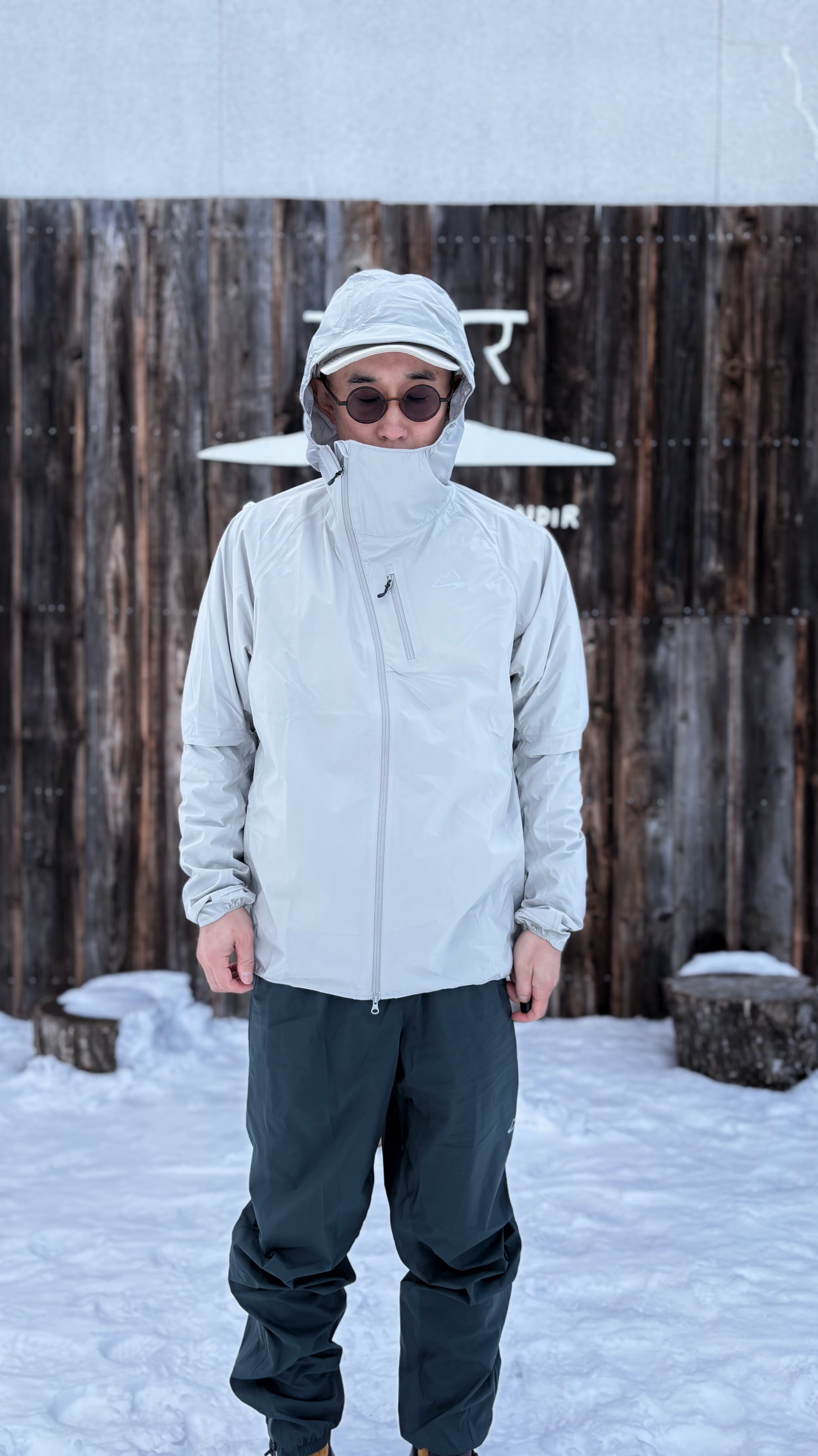 milestone Up-Swing Rain Hoody アイスグレー Up-Swing Rain Hoody #アイスグレー｜milestone – moderate