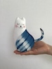 藍染猫ぬいぐるみ(親猫)