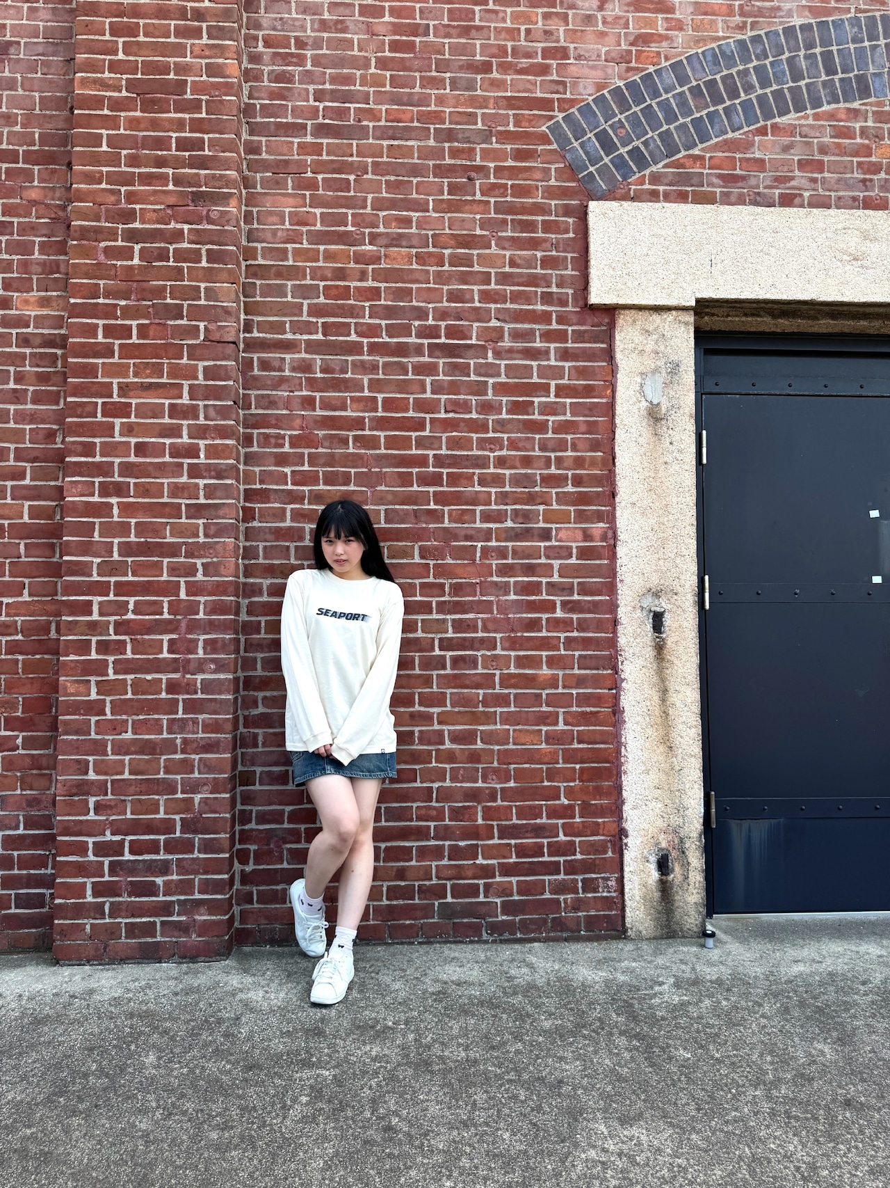 【THE ESSENTIAL LOGO L/S TEE】DOCK CANVAS(Natural) 画像4