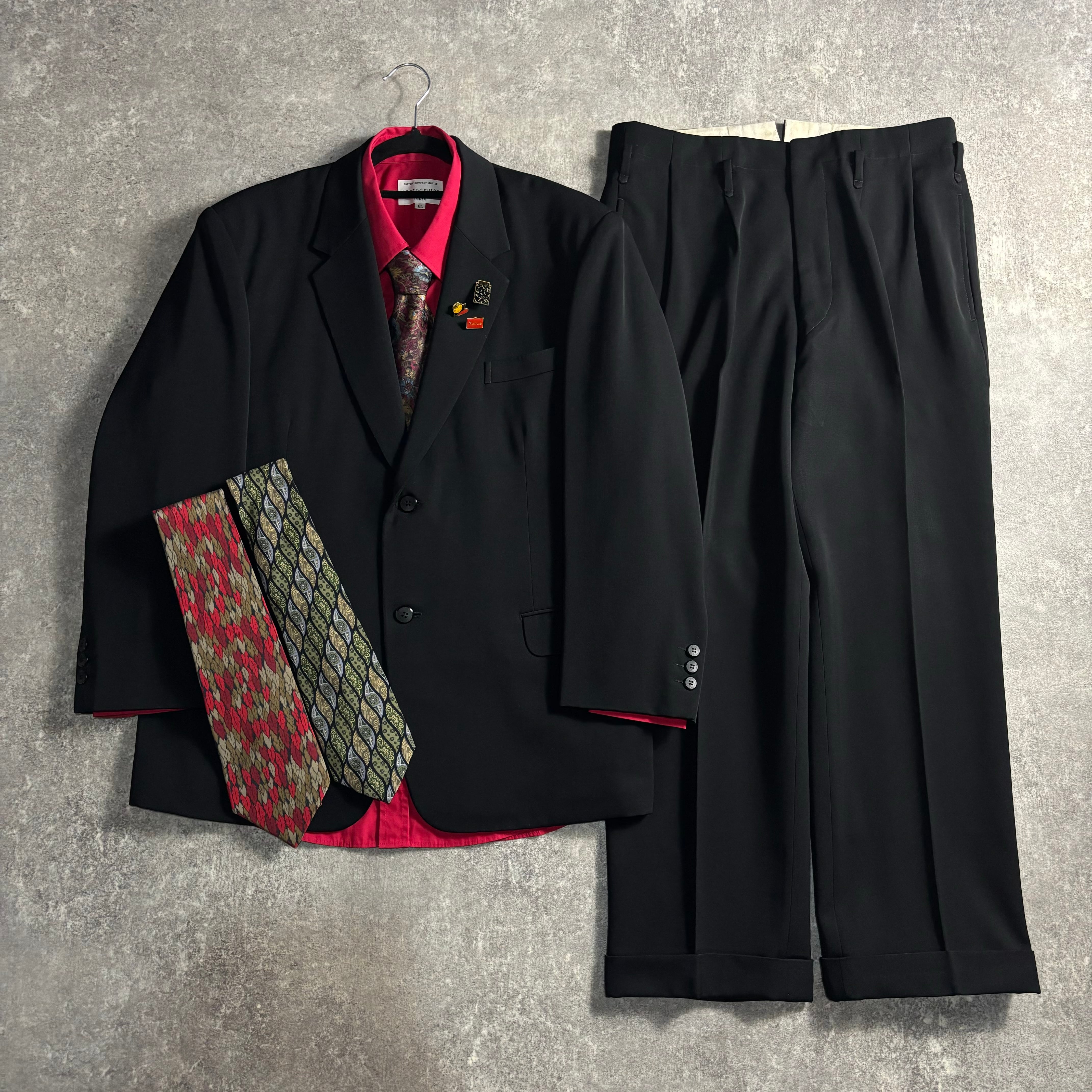 LOST特注【vintage】セットアップ シングルスーツ ブラック LOST