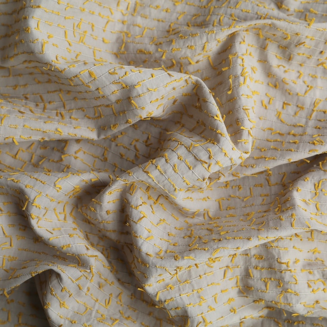 Original Textile 'Pyoko Pyoko' Grey & Yellow