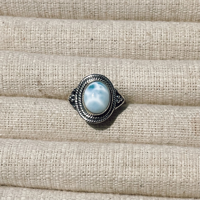 Natural Larimar Ring, 925 Sterling Silver Ring type2