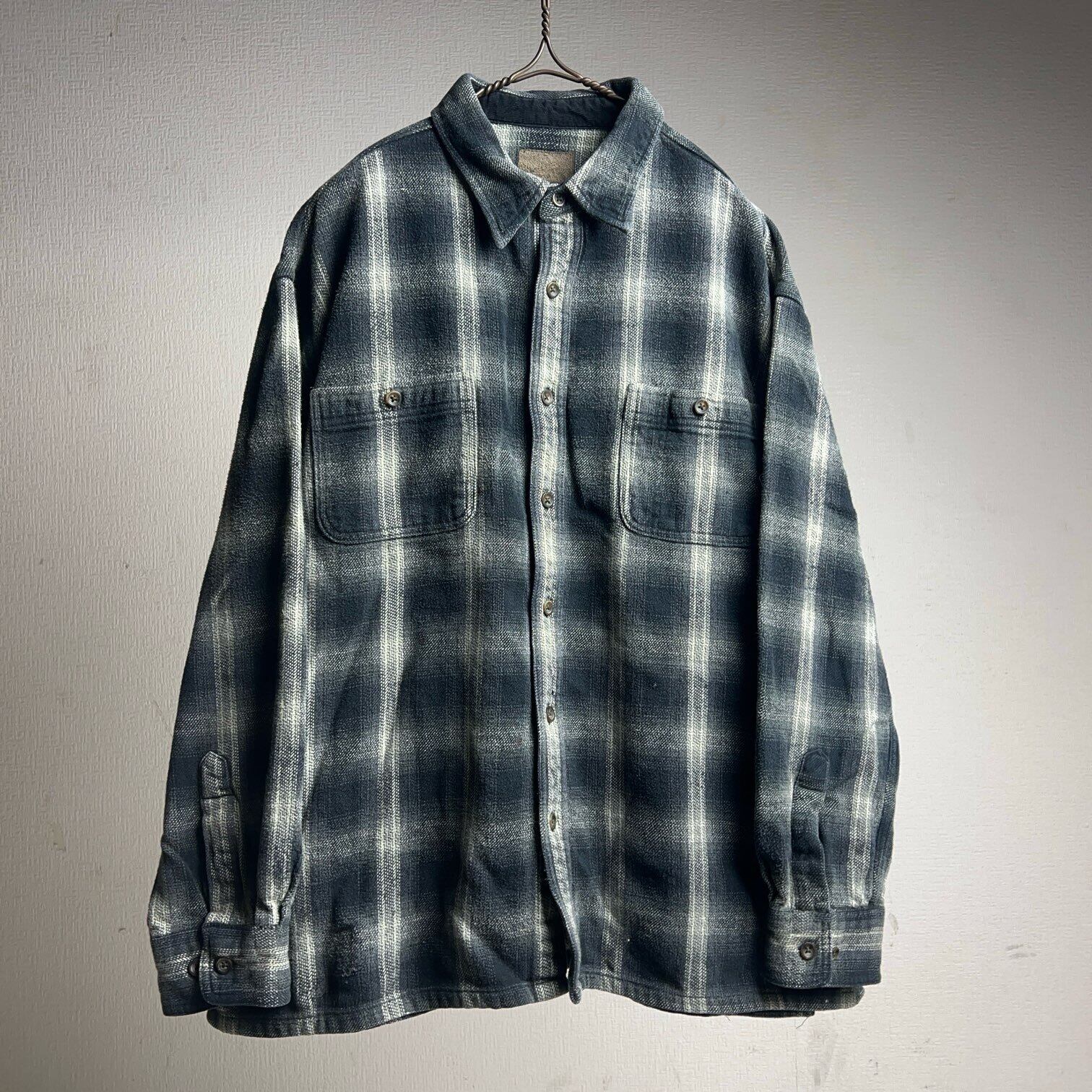 00's STJOHN'SBAY OMBRE PLAID Heavy Flannel Shirt 90年代 00年代