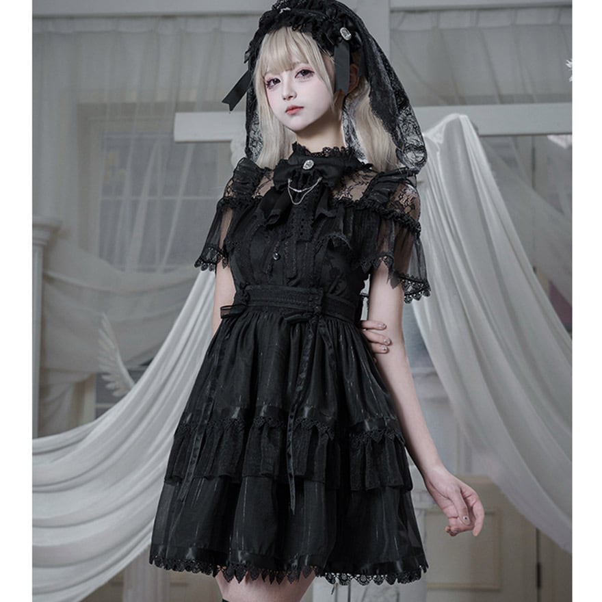 ヘッドドレス ヘアバンド レース ダークファッション イベント衣装