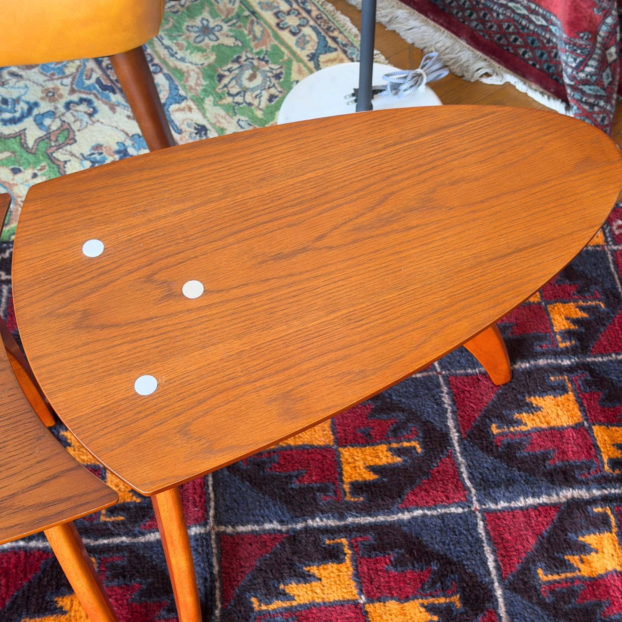新品】MCM Oak Veneer Double Living Table / ミッドセンチュリー
