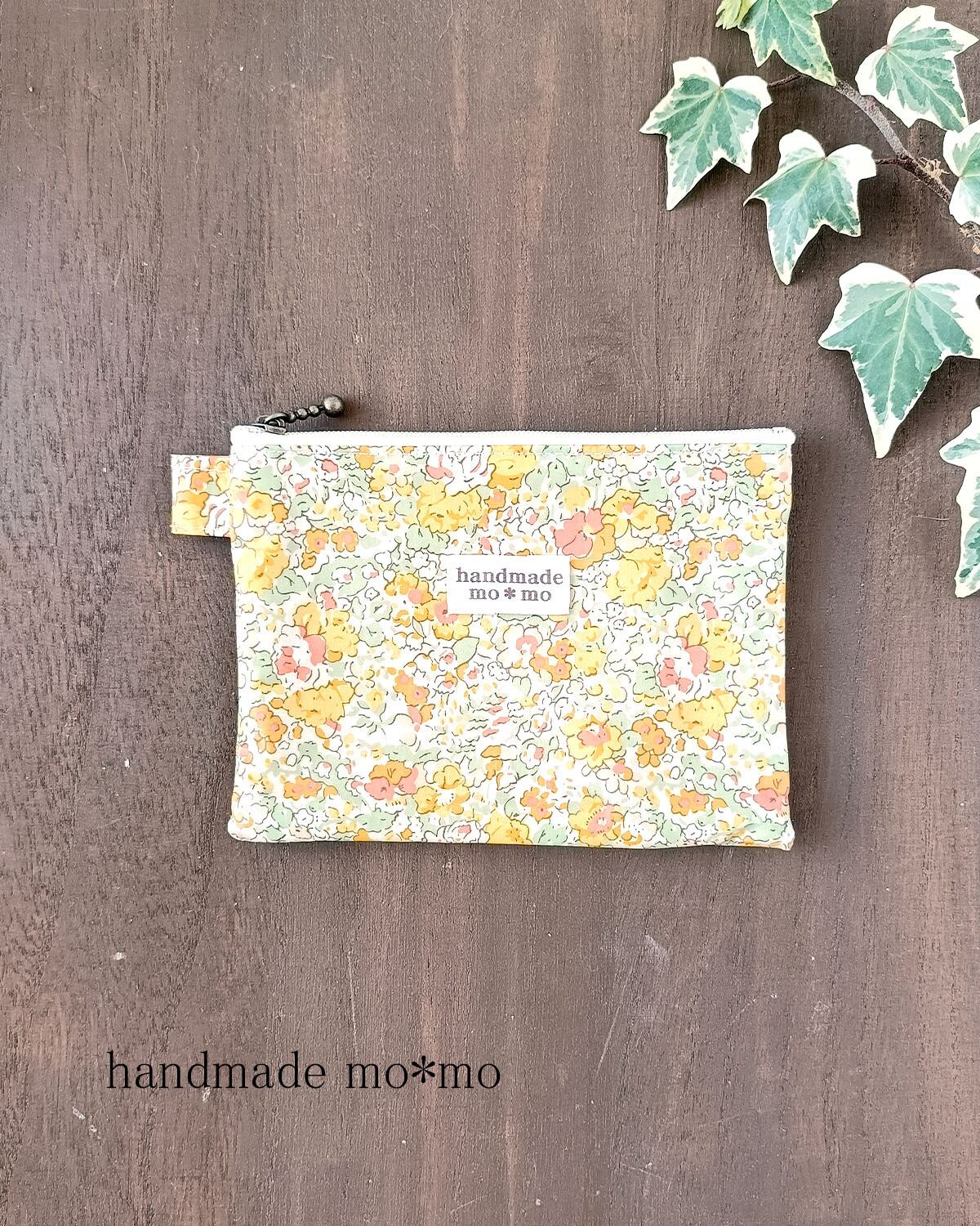 【涼の音様オーダー専用ページ】リネン刺繍　ぺたんこポーチ　ボートポーチ リネン混の草花刺繍小さめぺたんこポーチ ポーチ mh 通販 19821828