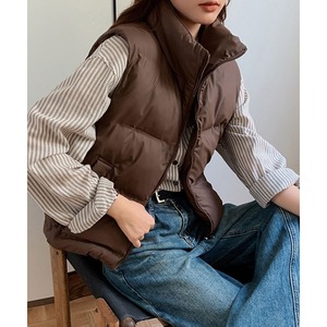 ダウンベスト 中綿 ダウン レディース 秋冬 韓国 防寒 保温 暖かい 軽量 大人 カジュアル ゆったり 重ね着 レイヤード ショート丈 ハイネック エコダウンジャケット 大人可愛い 大人女子