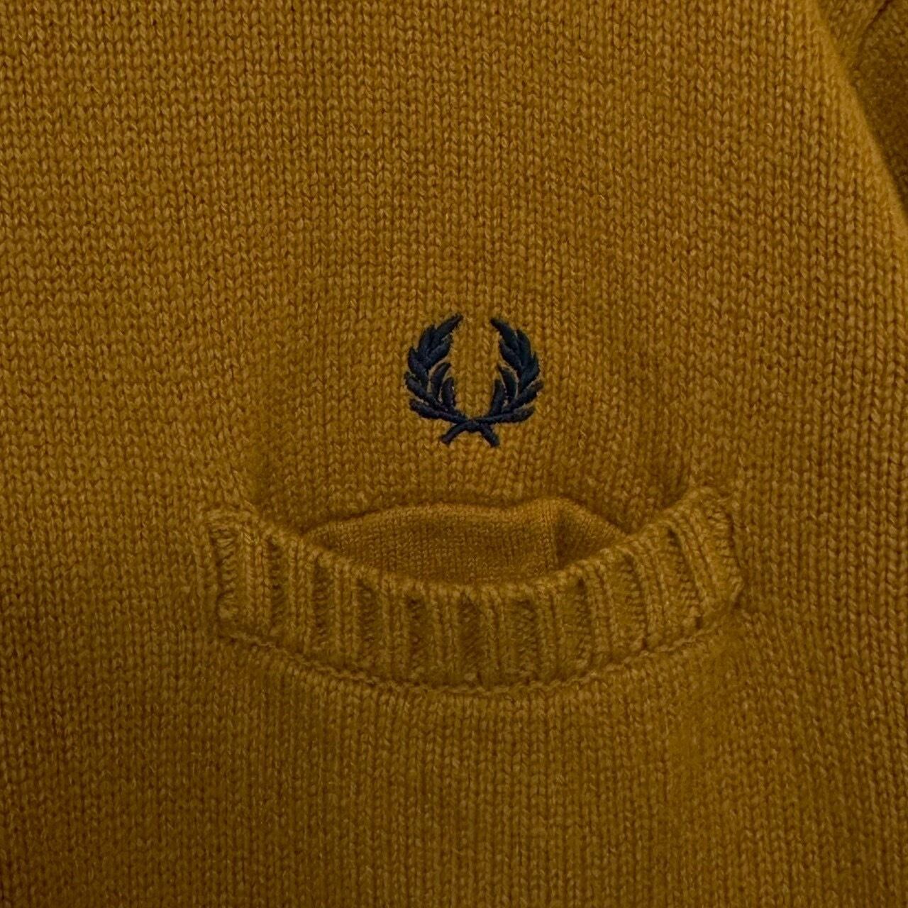 FRED PERRY フレッドペリー ニットセーター L 刺繍ロゴ ワンポイント