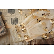 キラキラフラワーモチーフスパンコールブラウス Y0056