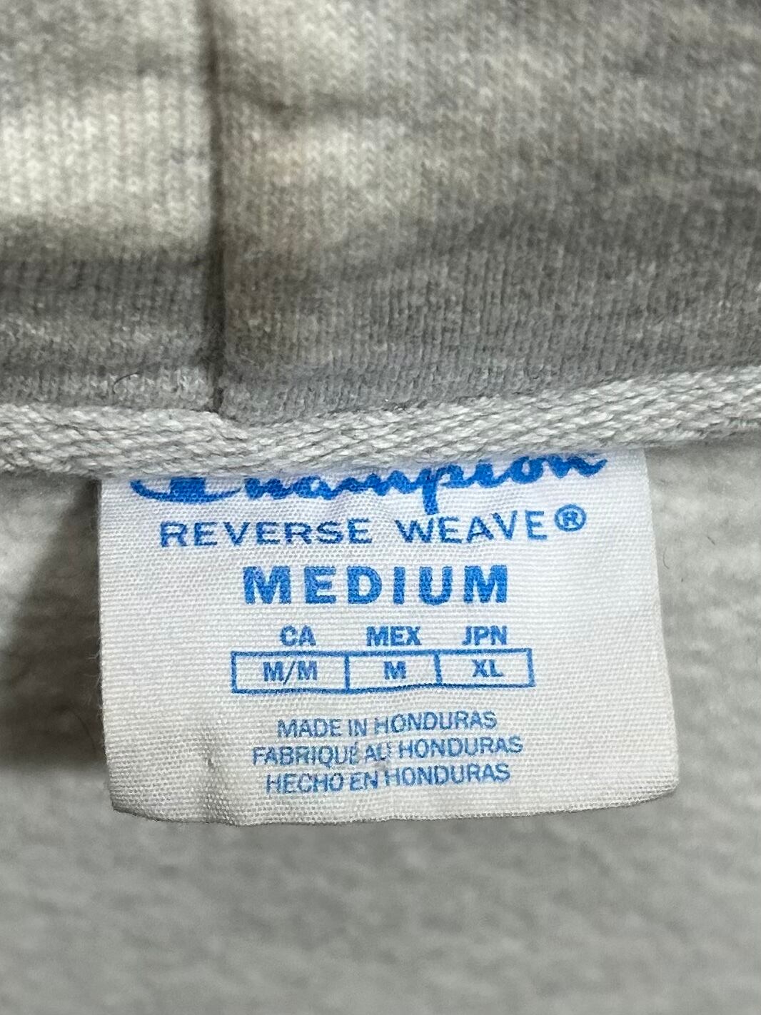 即決 チャンピオン 青タグ リバースウィーブ ストライプ柄 モック