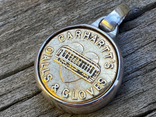 1910s〜CARHARTT CHANGE BUTTON SILVER 925 PENDANT TOP