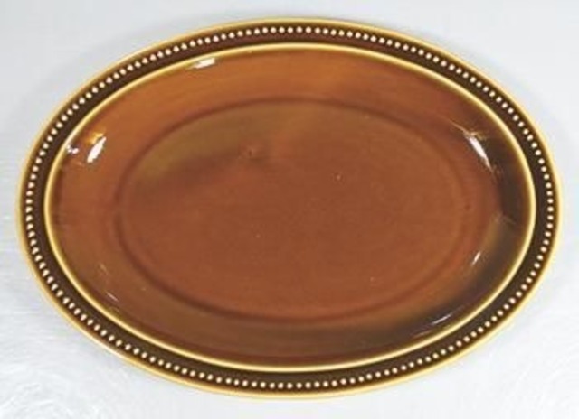 リーブル21.5㎝オーバルプレート(アメ)