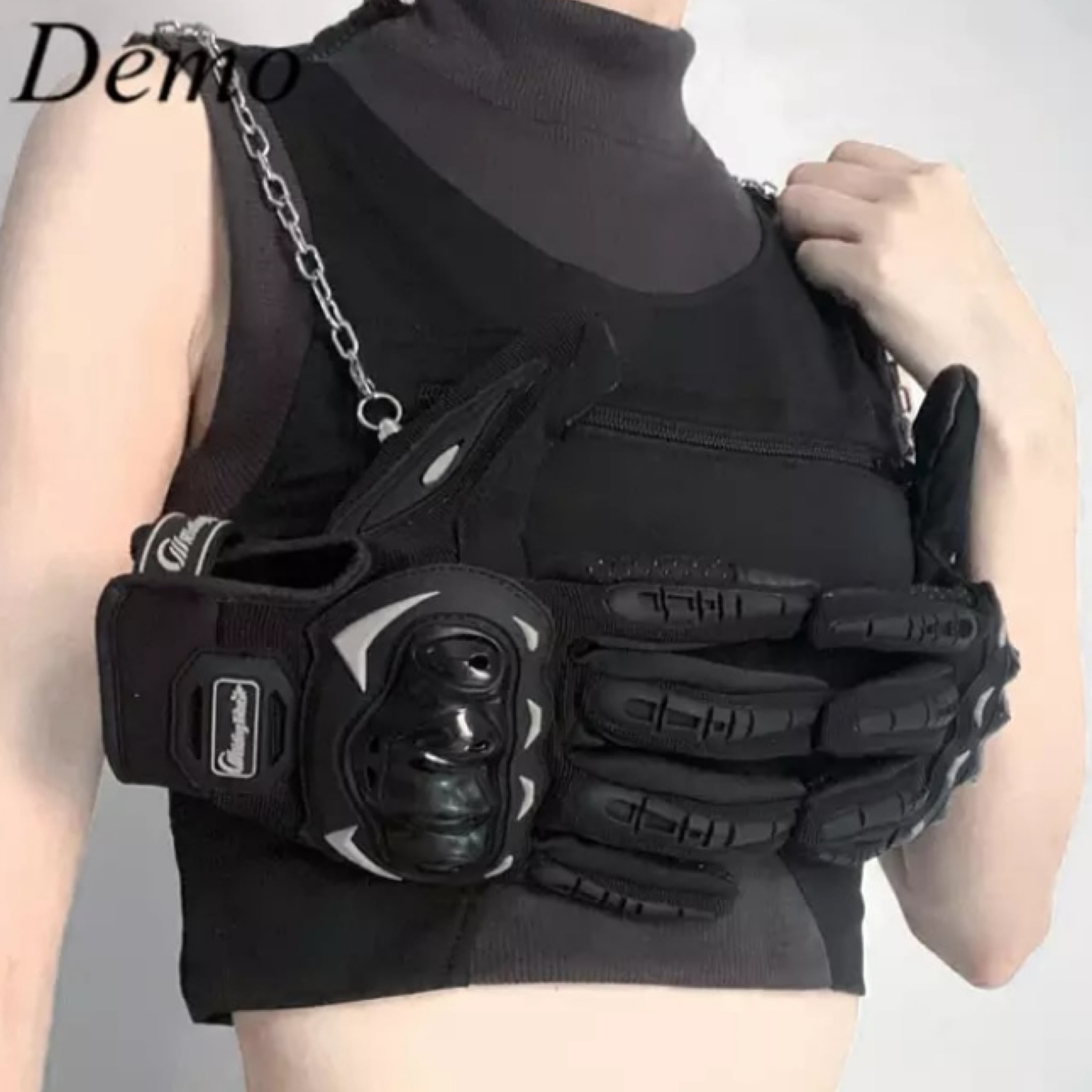 オートバイ チェストベスト チェーン ベスト トップス | alice_heels