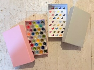スタンプインク「そらまめ」全３６色箱入りセット : stamp ink pad "SORAMAME" 36 colors complete  set  in the original "Soramame-Box"