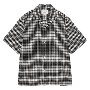 CARHARTT S/S Kander Shirt - Kander Check, Black ショートスリーブカンダーシャツ