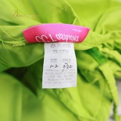フラダンス 衣装 CC Fashions CCファッション ワンピース ドレス グリーン系 レフア柄 緑 黄 フリル フラ ダンス ダンス衣装 イベント ステージ ハワイアン アロハ かわいい 華やか おしゃれ 花 花柄 イエロー系