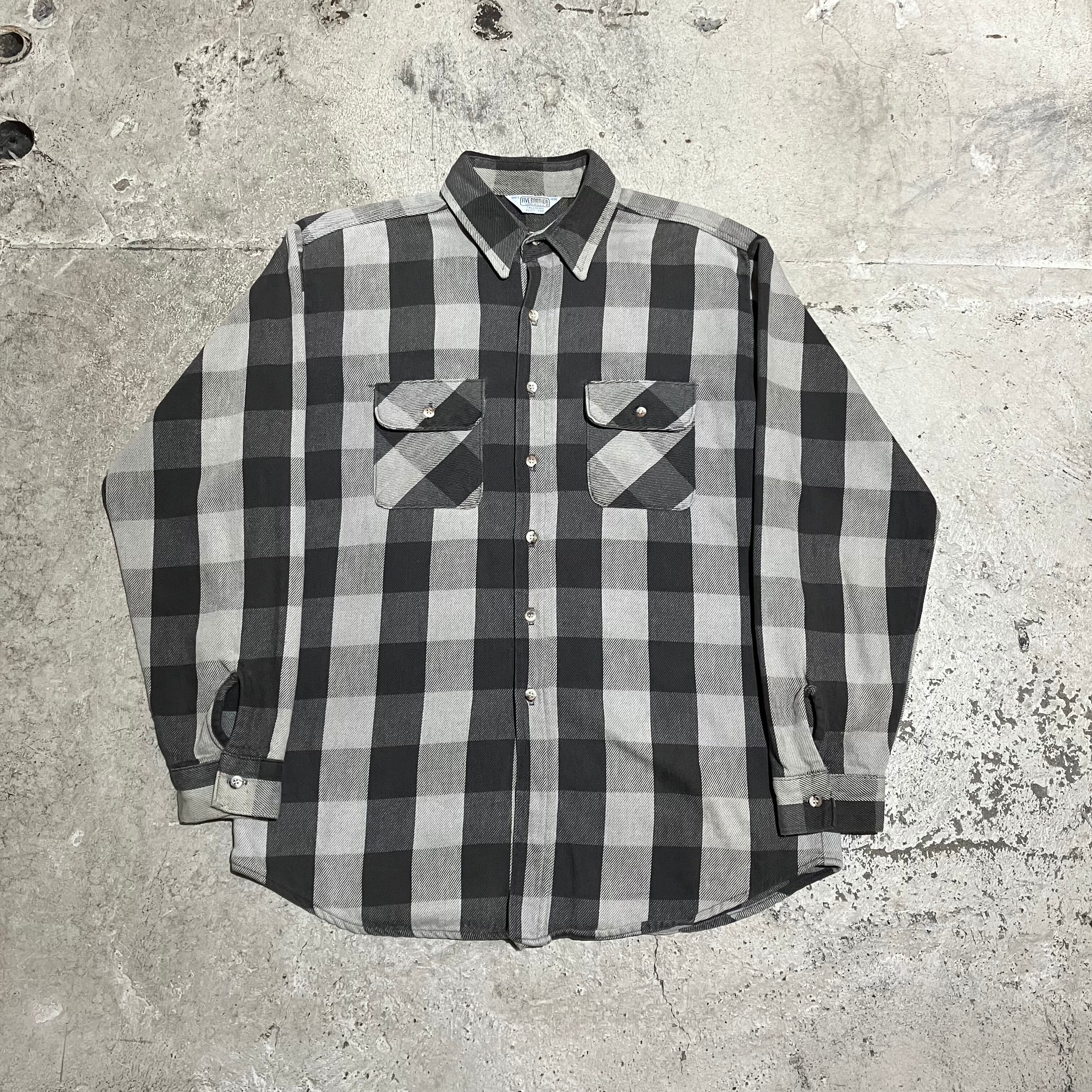 70's〜 five brother flannel shirt