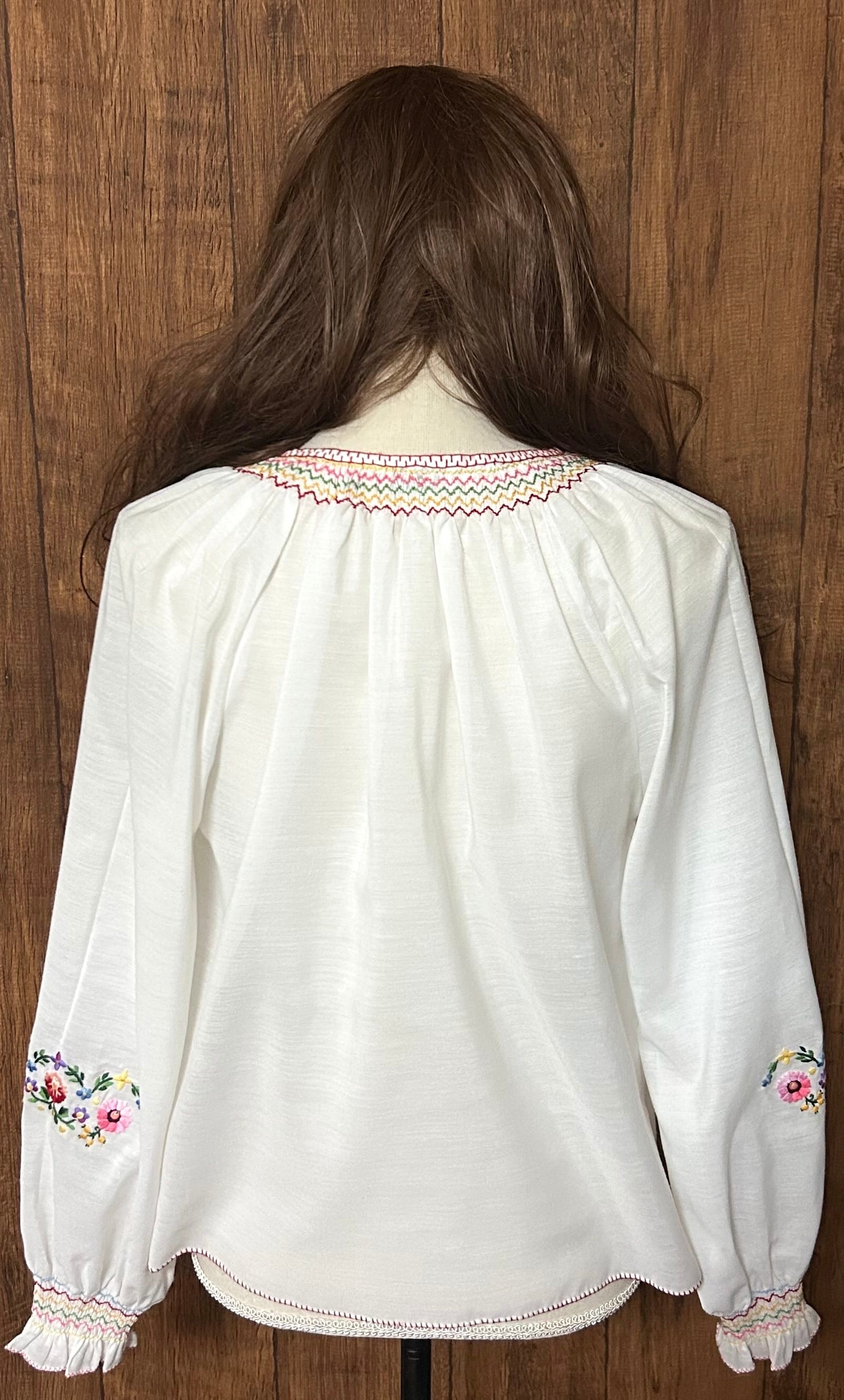 スイス 刺繍 手刺繍 ブラウス カロチャ 長袖 花 ヨーロッパ