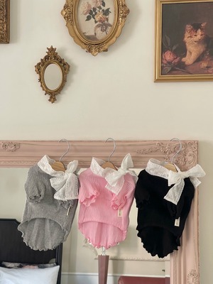 [予約] ribbon scarf tops