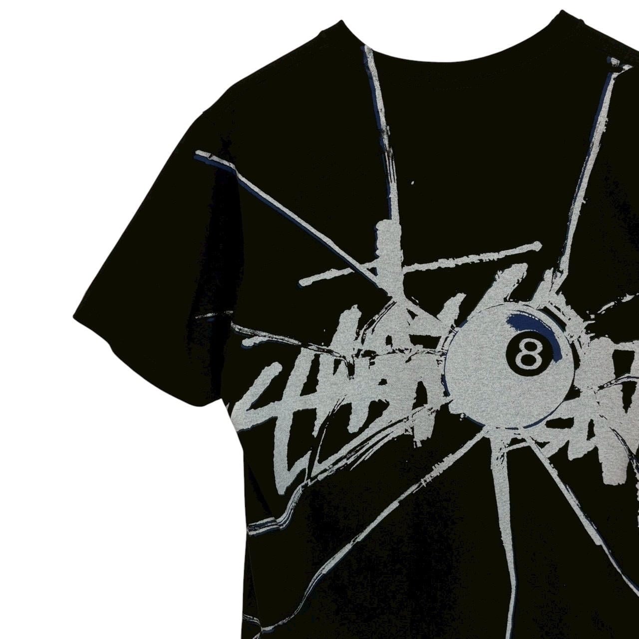stussy ステューシー Tシャツ M バックロゴ プリント 8ボール エイト