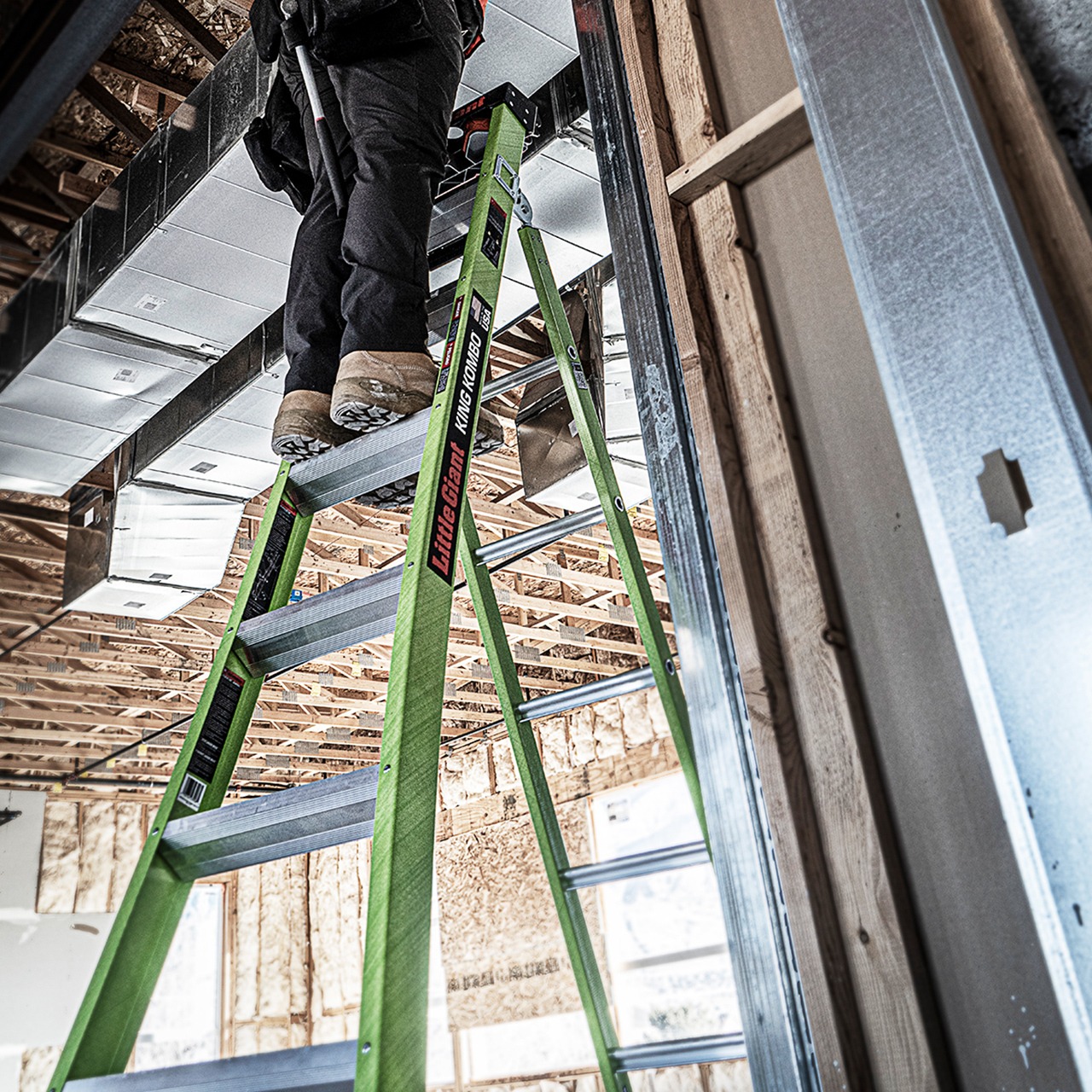 FRPはしご兼用脚立 「キングコンボ2.0」 LG-13908 (11204) 8尺