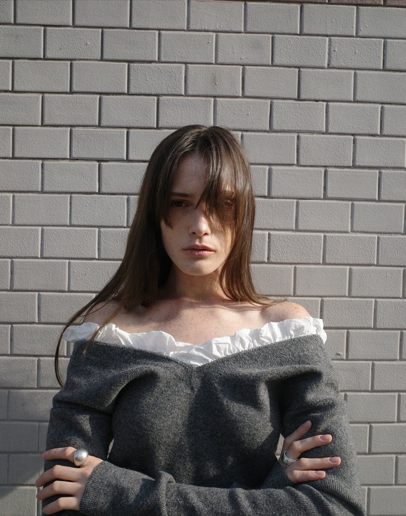 CLANE FRILL V NECK KNIT TOPS | FLICKA ASHIYA