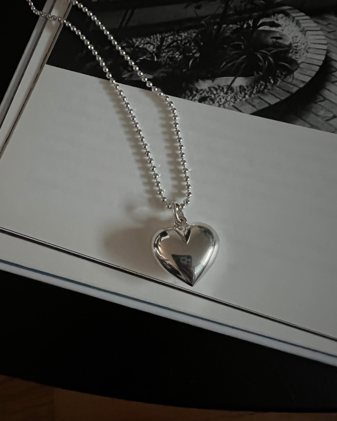 S925 Full heart necklace (N33)