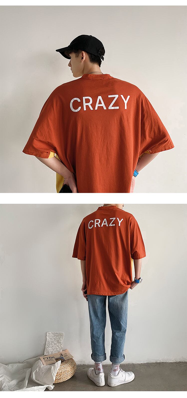 全2色 Tシャツ カットソー プリント カジュアル シンプル